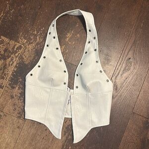 Princess Polly White Halter Corset Top